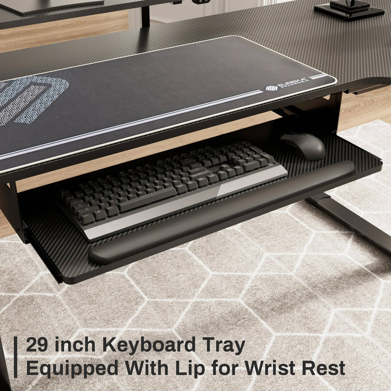 Eureka L-Shaped Standing Desk (Left, Black)