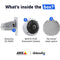 Dotworkz D2 Base Model Enclosure (Clear Lens) with Axis Communications M4318-PLVE 12MP 360 Outdoor Panoramic Network Mini Dome Camera