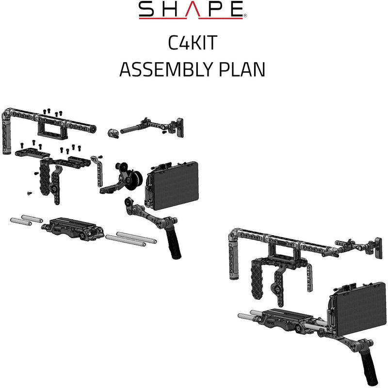 SHAPE Cage, Baseplate, Long Top Handle, Mattebox & Follow Focus Pro Kit for Canon EOS C400