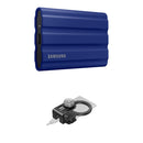Samsung 2TB T7 Shield Portable SSD with MagSafe/Cold Shoe SSD Holder (Blue)