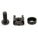 Rocstor M5 x 12mm Rack Screws & Cage Nuts (100-Pack, Black)
