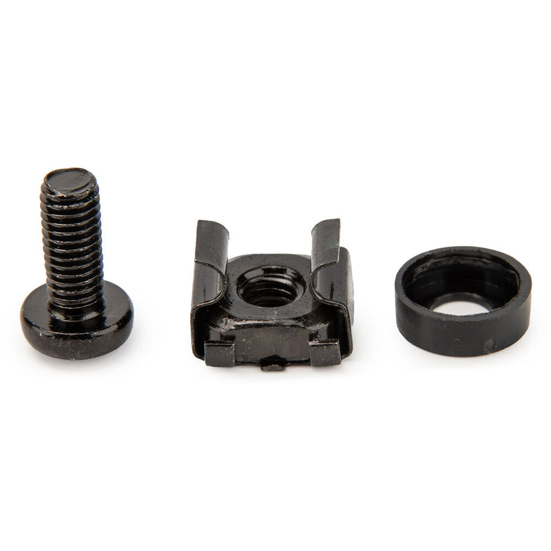 Rocstor M5 x 12mm Rack Screws & Cage Nuts (100-Pack, Black)