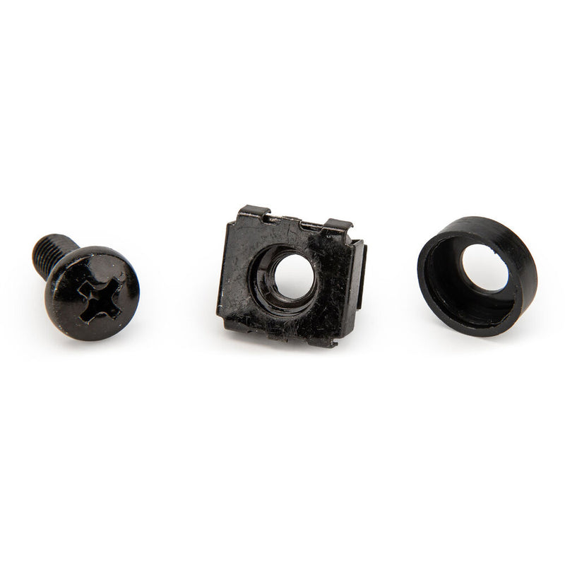 Rocstor M5 x 12mm Rack Screws & Cage Nuts (100-Pack, Black)