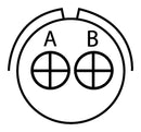 ITT CANNON CA3100E10SL-4SBF80F0 Circular Connector, CA Series, MIL-DTL-5015 Series, Wall Mount Receptacle, 2 Contacts