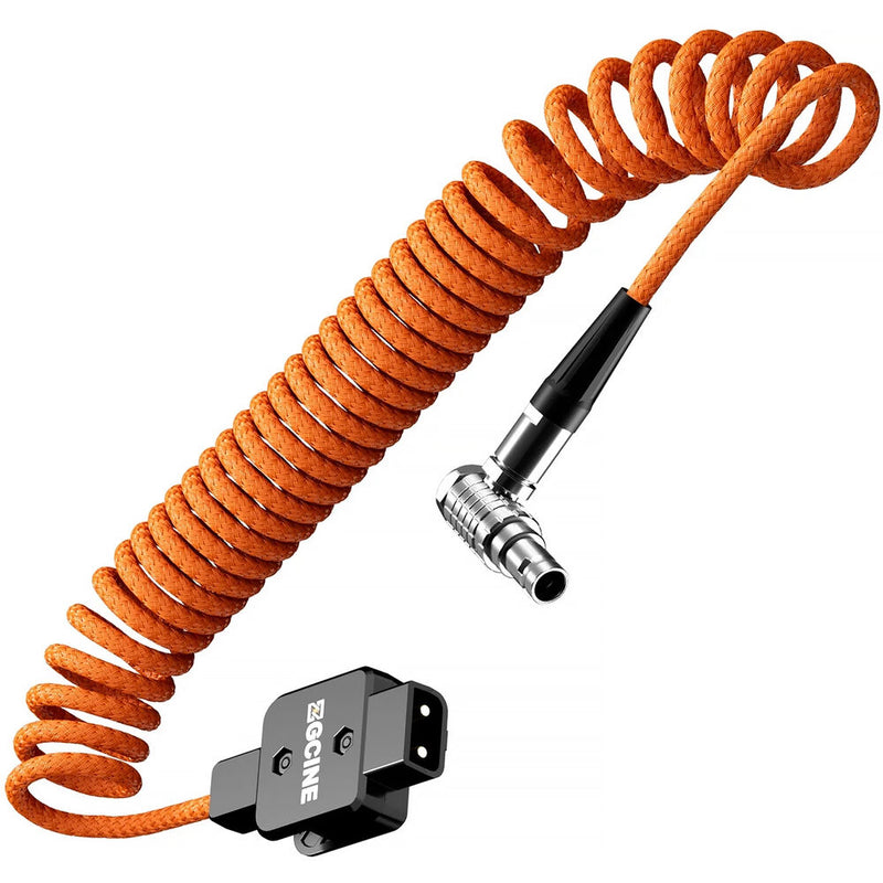 ZGCINE DT-LM D-Tap to 2-Pin LEMO Coiled Power Cable (23.6")
