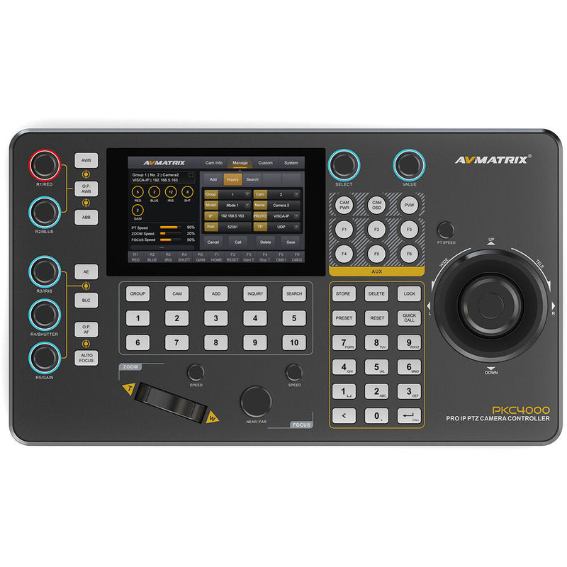 AVMATRIX IP & Serial PTZ Camera Controller with NDI