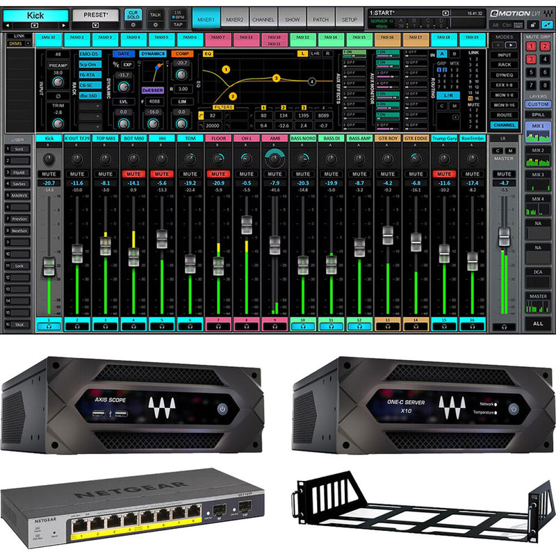 Waves LV1 32 Core Combo (2 RU, Full-Rack)