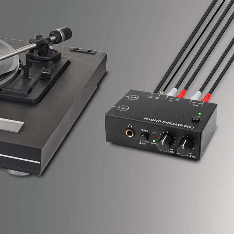 GOgroove SonaVERSE Phono Preamp Pro with RCA/DIN Connection