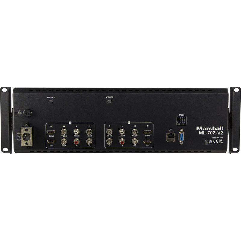 Marshall Electronics ML-702-V2 Dual 7" 1920 x 1200 LCD Rackmount Monitor