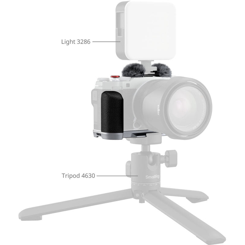 SmallRig L-Shape Mounting Plate with Silicone Handle for FUJIFILM X-M5 (Silver)