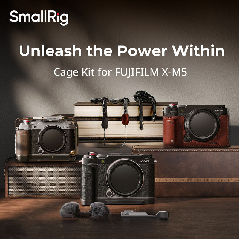 SmallRig L-Shape Mounting Plate with Silicone Handle for FUJIFILM X-M5 (Black)