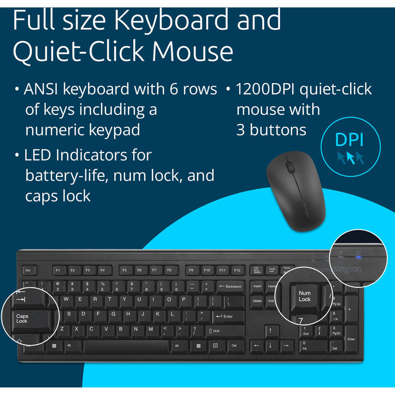 Kensington KM150 EQ Wireless Desktop Set