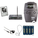 Listen Technologies Stationary RF Transmitter Kit with Four Receivers and Ear Speakers (72 MHz)