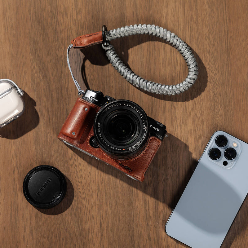 SmallRig Leather Half Case Kit for FUJIFILM X-M5 (Brown)