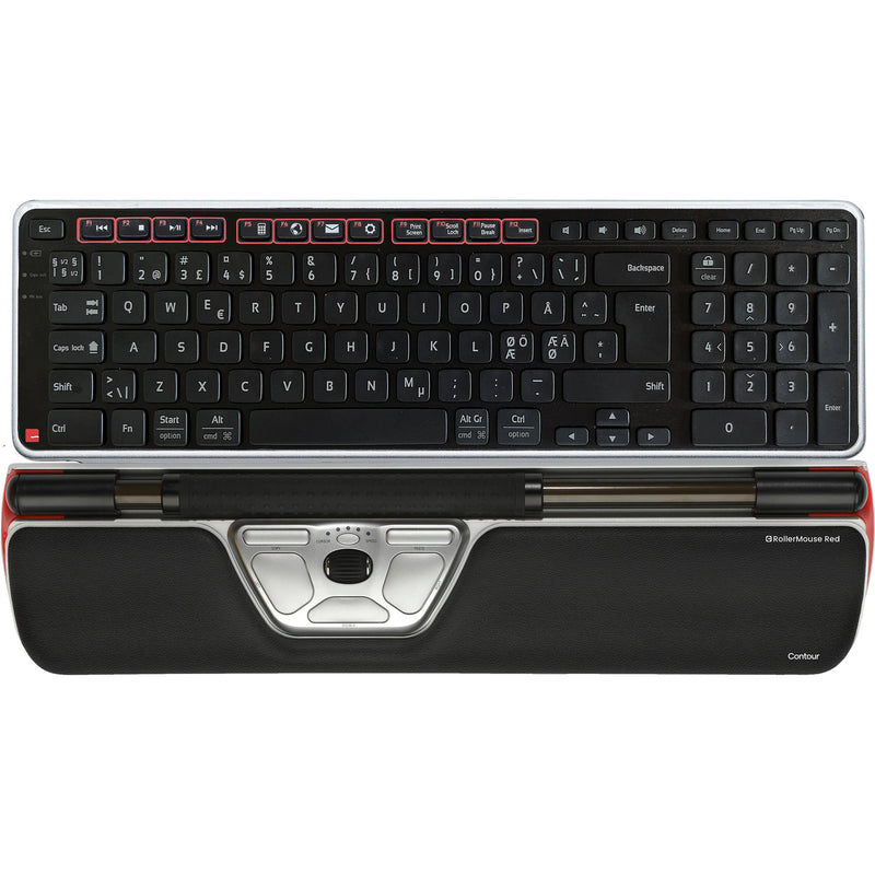 Contour Design Ultimate Workstation RollerMouse Red Wireless Mouse and Keyboard