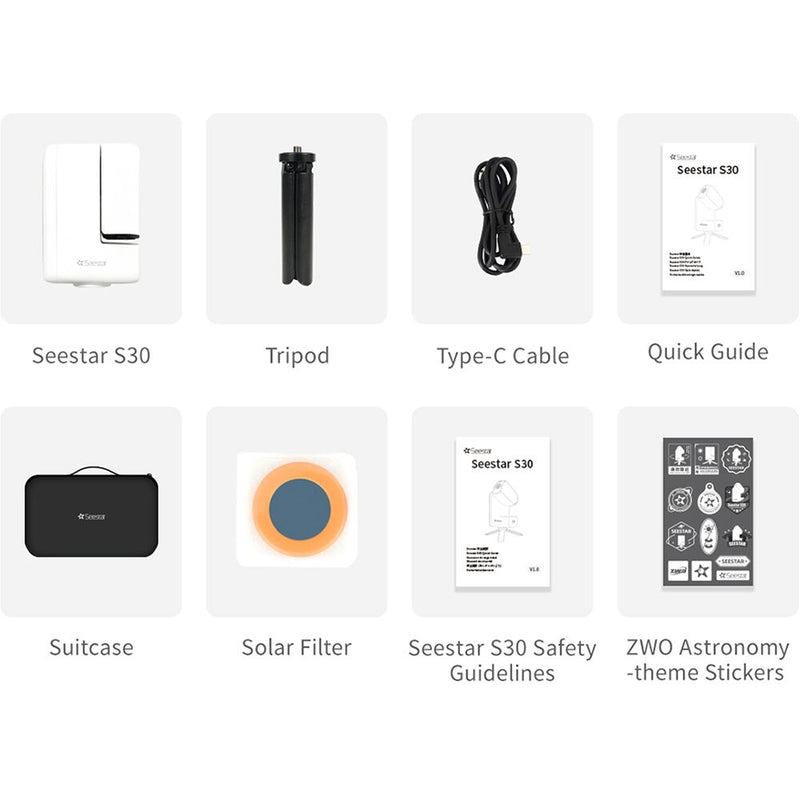 ZWO Seestar S30 30mm f/5 All-in-One Smart Telescope