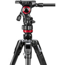 Manfrotto Befree Live Aluminum Video Tripod Kit with Wavo PLUS Microphone