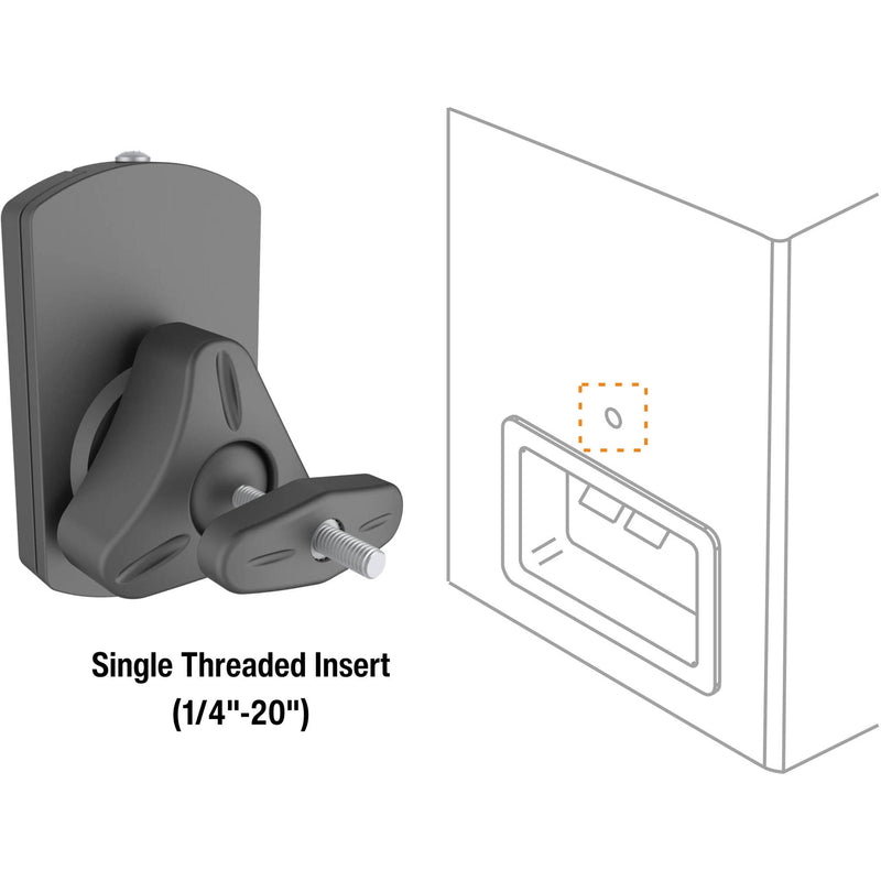 Peerless-AV Universal Swivel Speaker Wall Mount (Pair, Black)