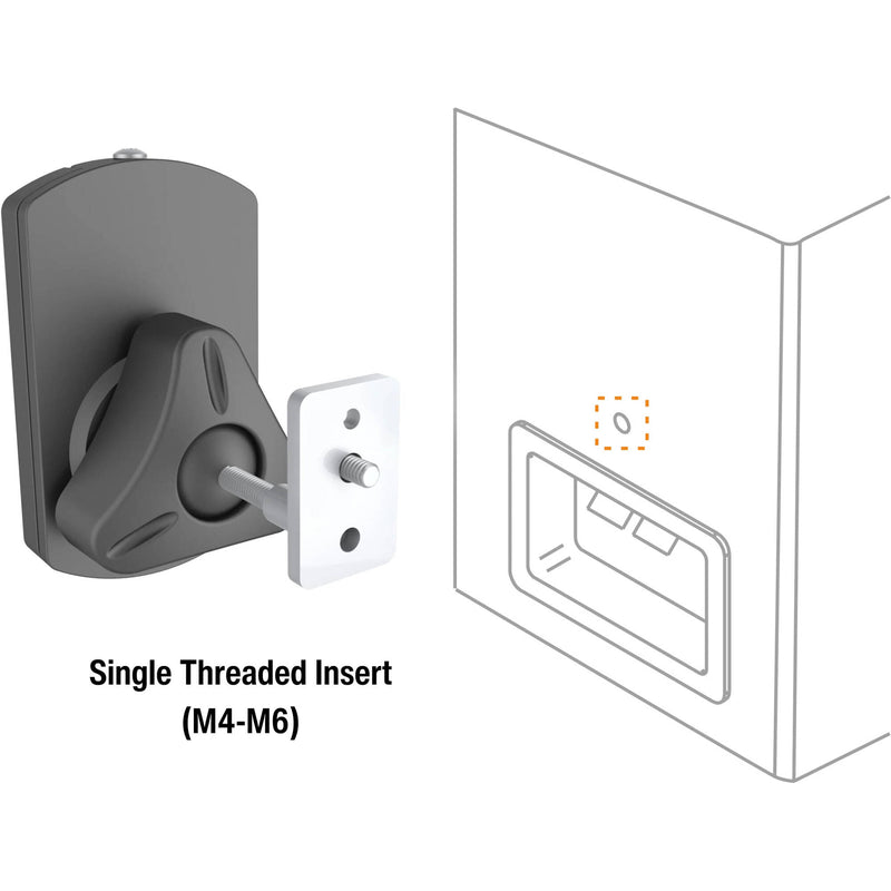 Peerless-AV Universal Swivel Speaker Wall Mount (Pair, Black)