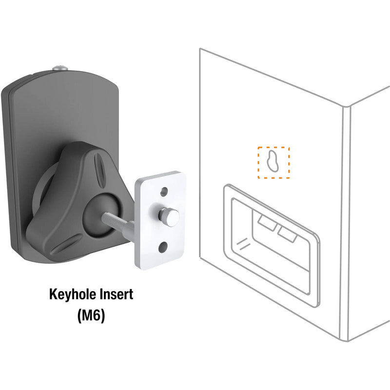 Peerless-AV Universal Swivel Speaker Wall Mount (Pair, Black)