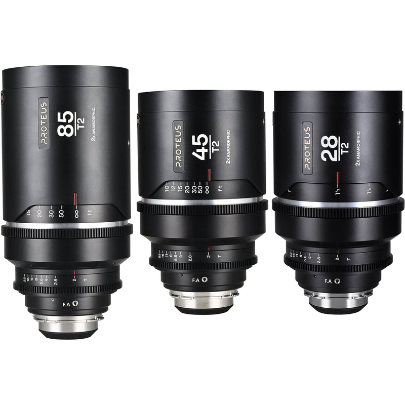 Venus Optics Laowa Proteus Flex 28, 45 & 85mm 3-Lens Set (ARRI PL/Canon EF, Silver Flare)