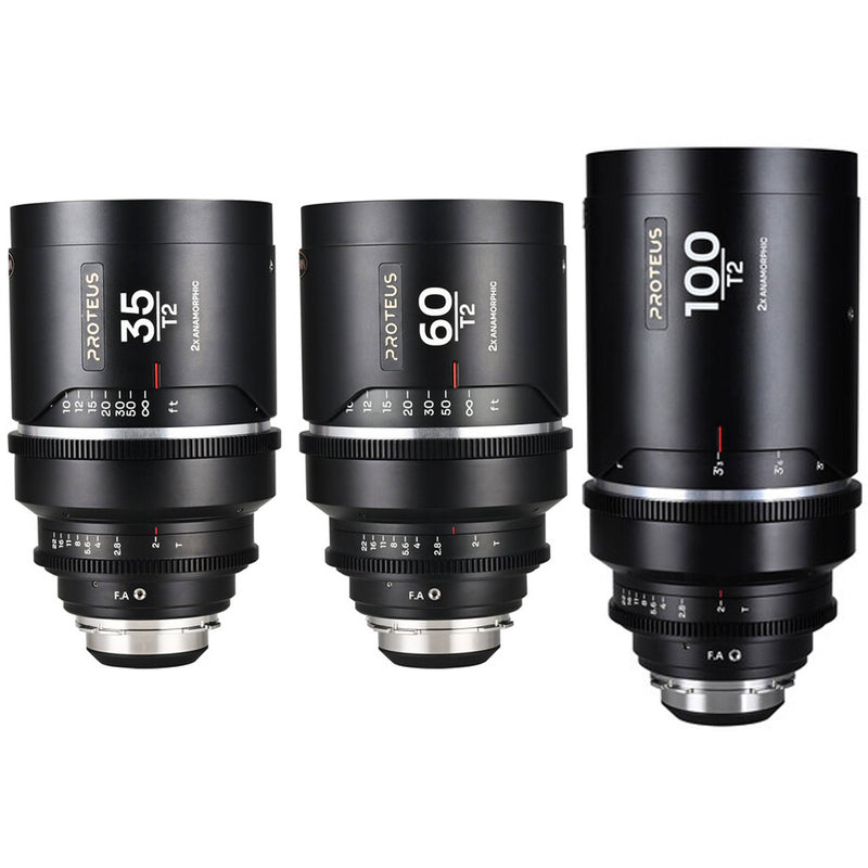 Venus Optics Laowa Proteus Flex 35, 60 & 100mm 3-Lens Set (ARRI PL/Canon EF, Silver Flare)