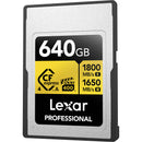 Lexar 640GB Professional GOLD CFexpress 4.0 Type A Memory Card