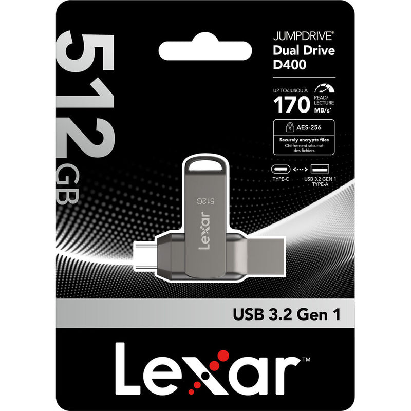 Lexar JumpDrive Dual Drive D400 USB 3.2 Gen 1 USB-C / USB-A (512GB)