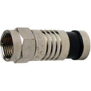 Platinum Tools F-Type Nickel SealSmart Coaxial RG6 Quad Connector (Bulk Package)