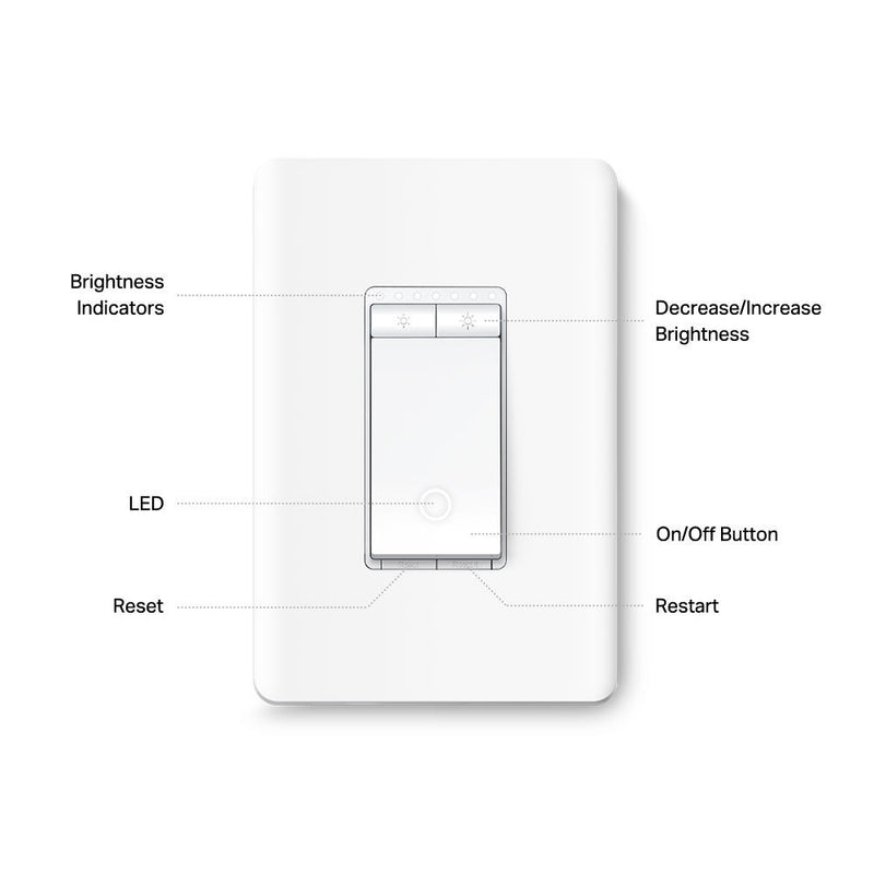 TP-Link Tapo S500D Smart Wi-Fi Light Switch & Dimmer (4-Pack)