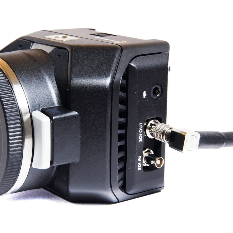 XLCS Designs 12G-SDI Right-Angle Micro-BNC Male to Female Cable (11.8")