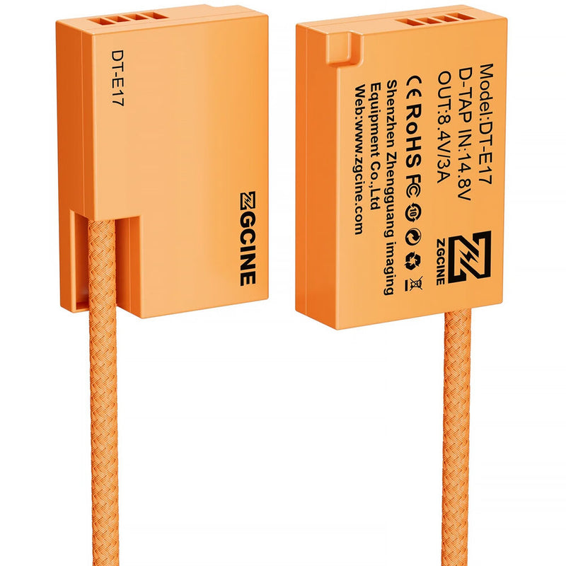 ZGCINE D-Tap to Canon LP-E17 Dummy Battery with Braided Power Cable (23.6")