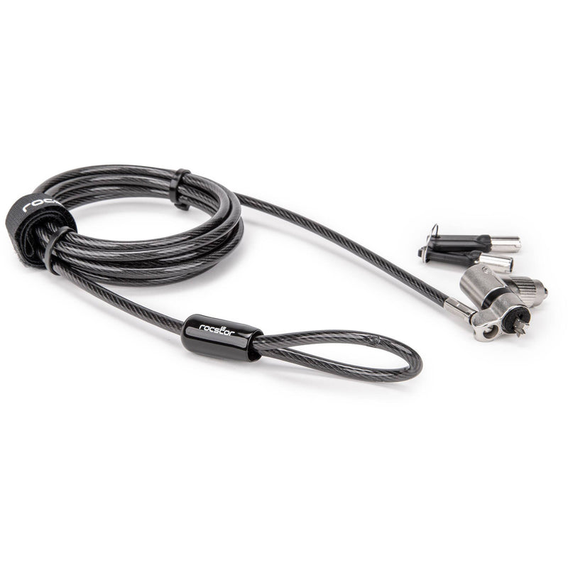 Rocstor Rocbolt Universal Switchable 3-in-1 Security Cable (Keyed Lock, 6.6')