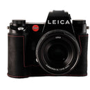 Oberwerth Tagcase Hydro Line Leder Leica SL3 (Black with Red Stitching)