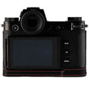 Oberwerth Tagcase Hydro Line Leder Leica SL3 (Black with Red Stitching)