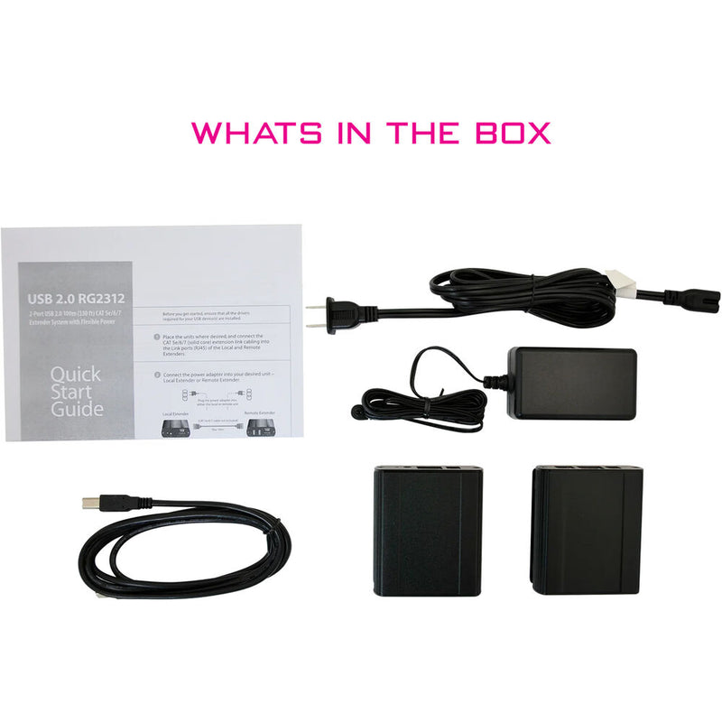 Mimo Monitors USB 2.0 Over Cat 5e Extender Kit (330')