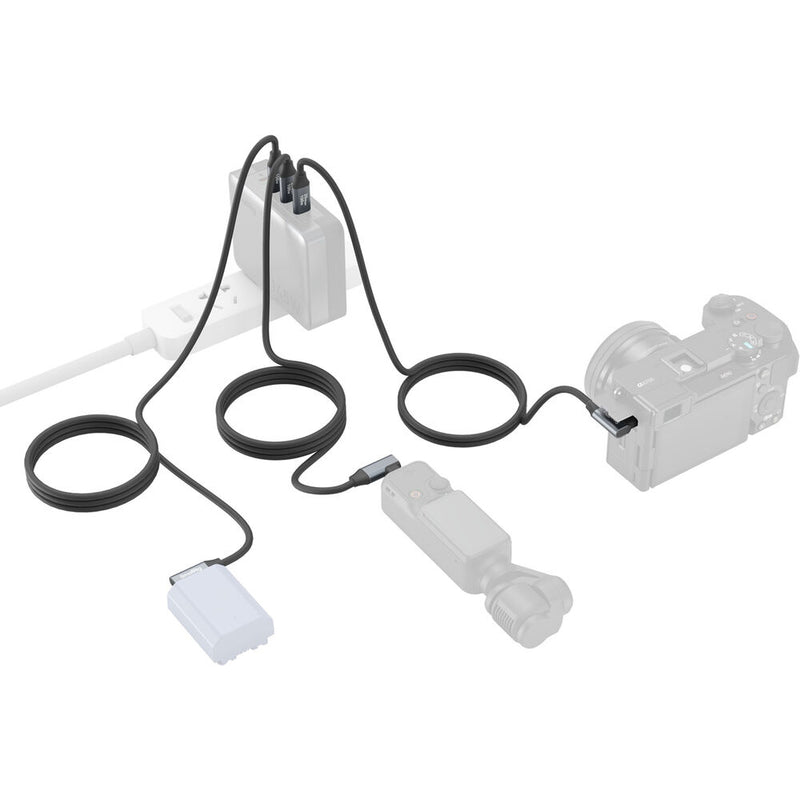 SmallRig USB-C Straight-to-Right Angled Cable (23.6")