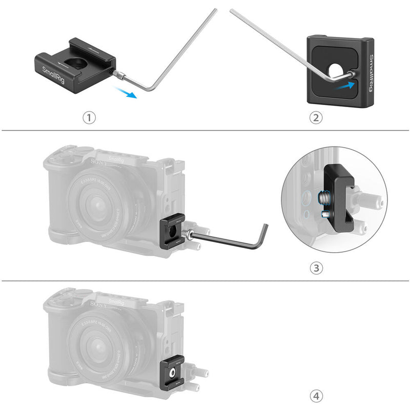 SmallRig Anti-Twist Cold Shoe Mount Support (4-Pack)