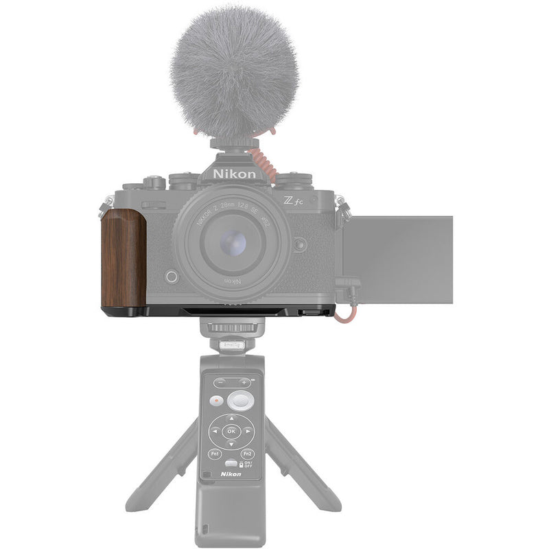 SmallRig L-Shape Mounting Plate with Wood Grip for Nikon Zfc (Black)