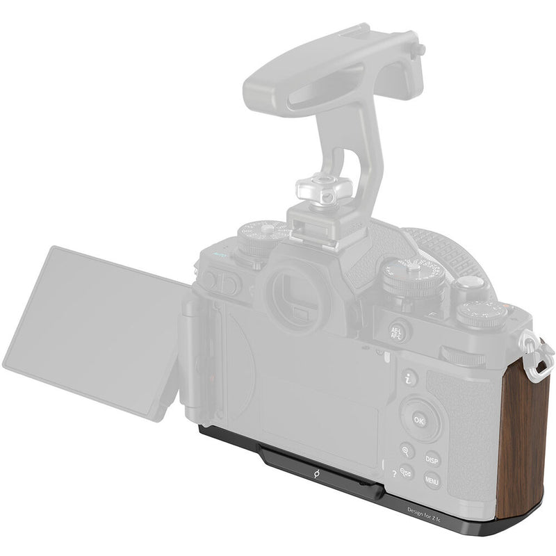 SmallRig L-Shape Mounting Plate with Wood Grip for Nikon Zfc (Black)