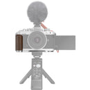SmallRig L-Shape Mounting Plate with Wood Grip for Nikon Zfc (Silver)