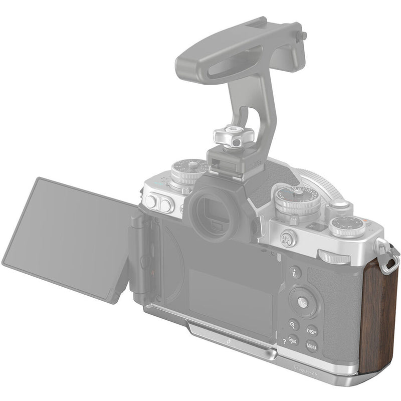 SmallRig L-Shape Mounting Plate with Wood Grip for Nikon Zfc (Silver)