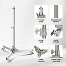 Neewer ST98SS Stainless Steel Light Stand with Casters (38.6")