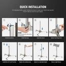 Neewer ST98SS Stainless Steel Light Stand with Casters (38.6")