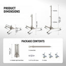 Neewer ST98SS Stainless Steel Light Stand with Casters (38.6")