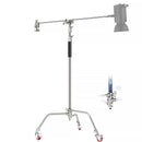 Neewer SC340AW Stainless Steel Air-Cushioned C-Stand with Arm & Casters (11.2')
