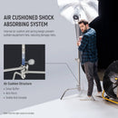 Neewer SC340AW Stainless Steel Air-Cushioned C-Stand with Arm & Casters (11.2')