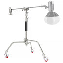 Neewer SC186W Stainless Steel C-Stand with Arm & Casters (6')