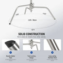 Neewer SC186W Stainless Steel C-Stand with Arm & Casters (6')