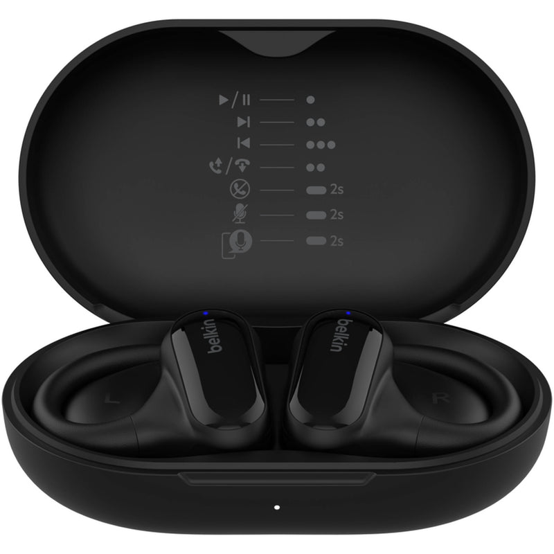 Belkin SoundForm ClearFit True Wireless Open-Ear Earbuds (Black)